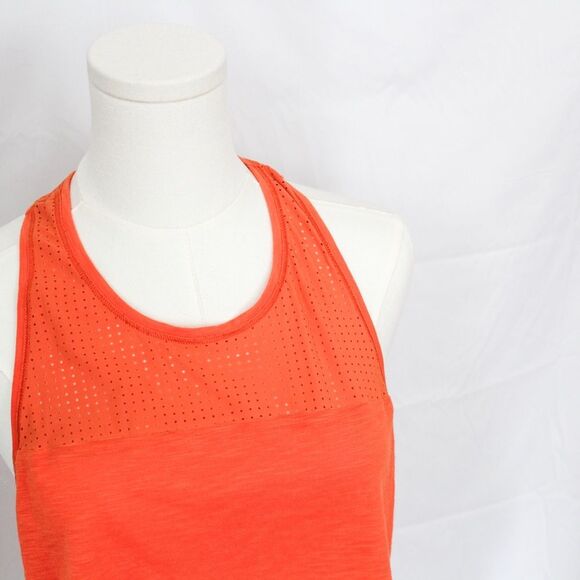 Sweaty Betty Women's Orange Racerback Perforated Tank Top Small - Picture 3 of 9